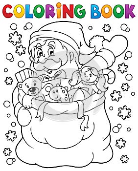 Coloring book Santa Claus in snow 4