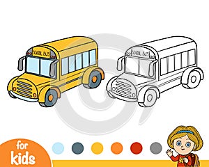 Coloring book, School bus