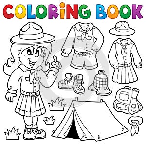 Coloring book scout thematics 1