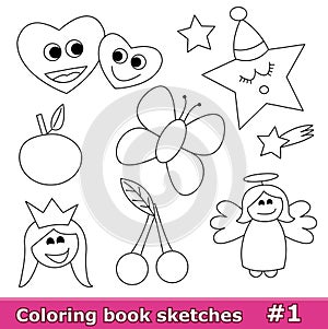 Coloring book sketches, part 1