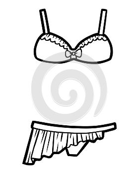 Coloring book, Skirted bikini
