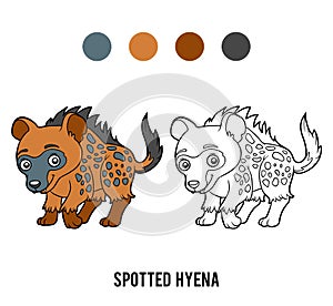 Coloring book, Spotted hyena