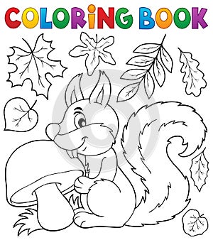 Coloring book squirrel theme 2