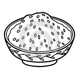 Coloring book, Steamed rice bowl