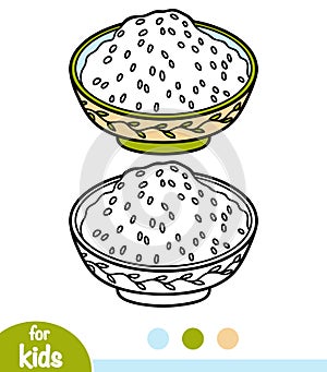 Coloring book, Steamed rice bowl photo