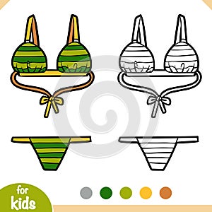 Coloring book, String bikini