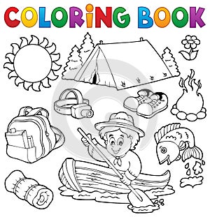 Coloring book summer outdoor collection