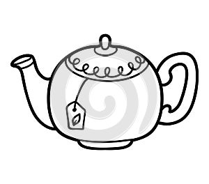 Coloring book, Teapot