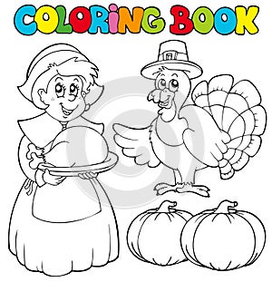 Coloring book Thanksgiving theme