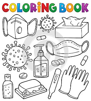 Coloring book virus prevention set 1