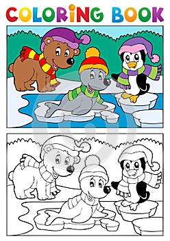 Coloring book winter topic 5