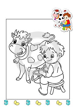 Coloring book of the works 12 - agriculturist photo