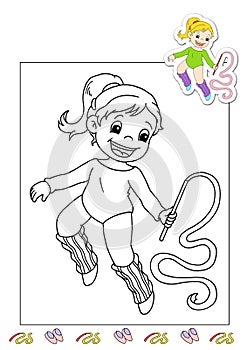 Coloring book of the works 4 - gymnast