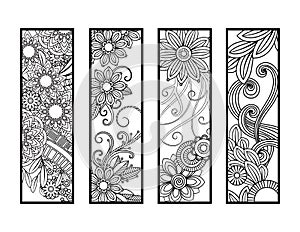 Coloring bookmarks set