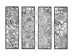 Coloring bookmarks set