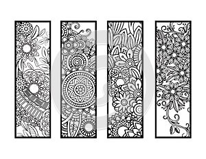 Coloring bookmarks set