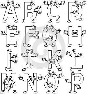 Coloring Cartoon Alphabet [1]