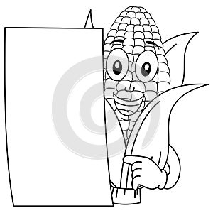 Coloring Corn Cob Character with Paper