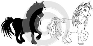 Coloring cute unicorn