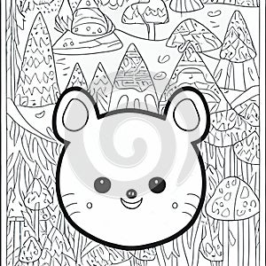 coloring doodle and colorbook, blank and color