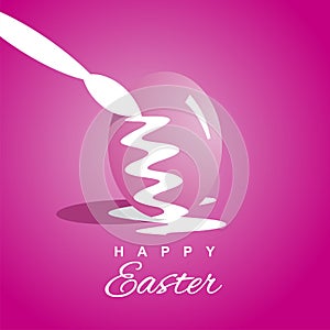 Coloring Easter eggs pink background