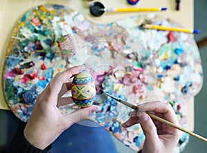 Coloring of Easter eggs.