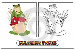 Coloring frog princess