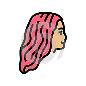 coloring hair color icon vector illustration