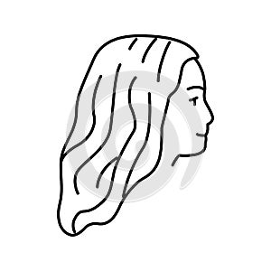 coloring hair line icon vector illustration
