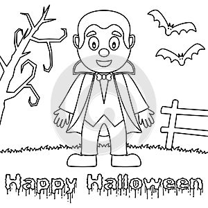 Coloring Halloween Monsters - Dracula