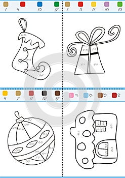 Coloring by numbers. Set 2