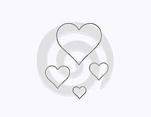 Coloring page 4 ove sign wirh white background