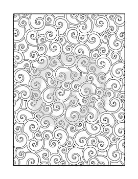 Coloring page for adults, or black and white ornamental background