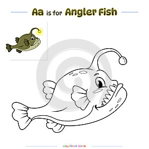 Coloring Page Angler Fish