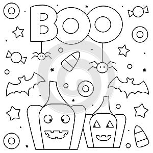 Coloring page. Black and white vector illustration