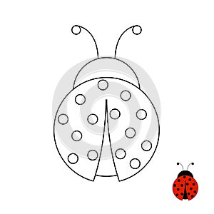 Coloring Page for Children Ladybug