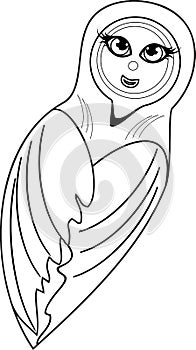 Coloring page. Cute cartoon pupa of butterfly