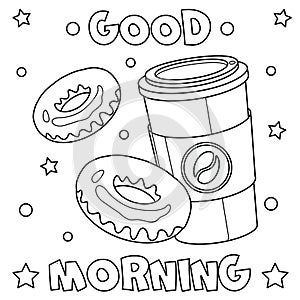 Coloring page `Good morning`.