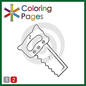 coloring page for kids, color the parts of the object according to numbers, color by numbers