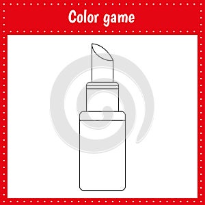 Coloring page of a lipstick for kids