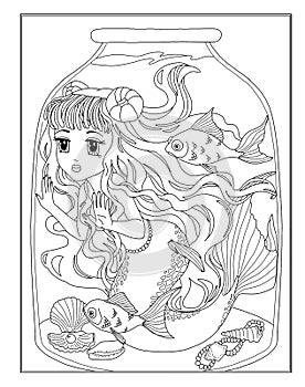 Coloring page The Mermaid