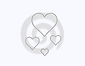 Coloring page 4 ove sign wirh white background photo