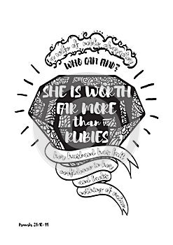 Coloring page with quote from Bible