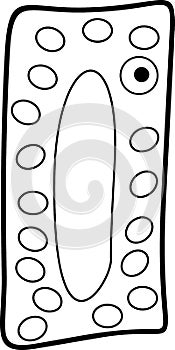 Coloring page with simplified structure of plant cell