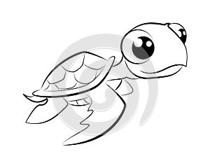 Coloring page Turtle illustration