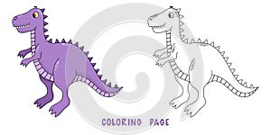 Coloring page of tyrannosaur