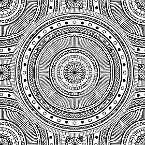 Coloring pages for adults.Decorative hand drawn doodle nature ornamental curl vector sketchy seamless pattern.