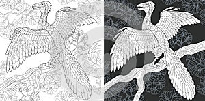 Coloring pages with Archeopteryx