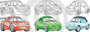 Coloring pages for kids. Cars