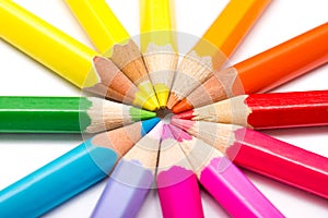 Coloring Pencils Arranged In Circle